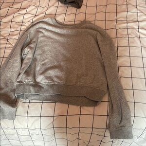 Gray Cropped Sweatshirt